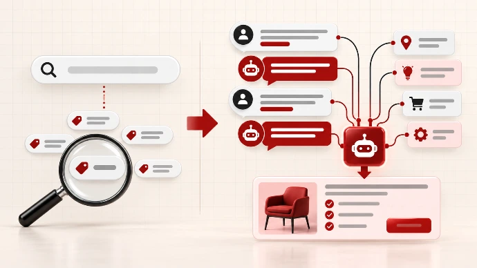 ภาพเปรียบเทียบการยิงโฆษณาด้วย Keyword กับการวิเคราะห์ Context ของบทสนทนา