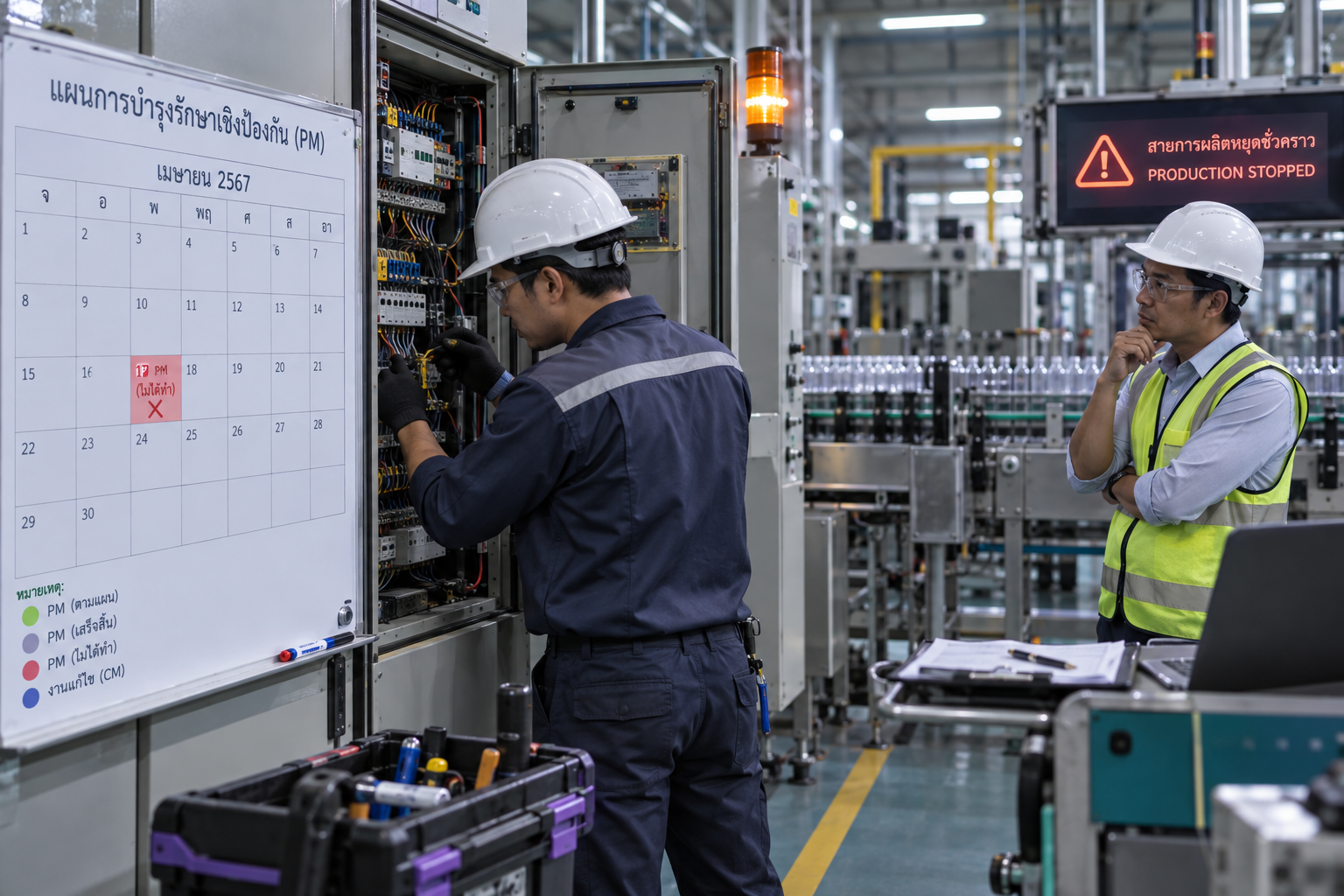 เครื่องเสียหลังรอบ Preventive ที่ควรเกิดแต่หลุดแผน